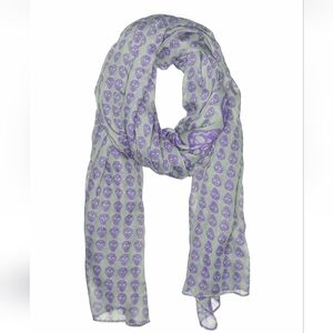 Grey And Purple Skull Scarf